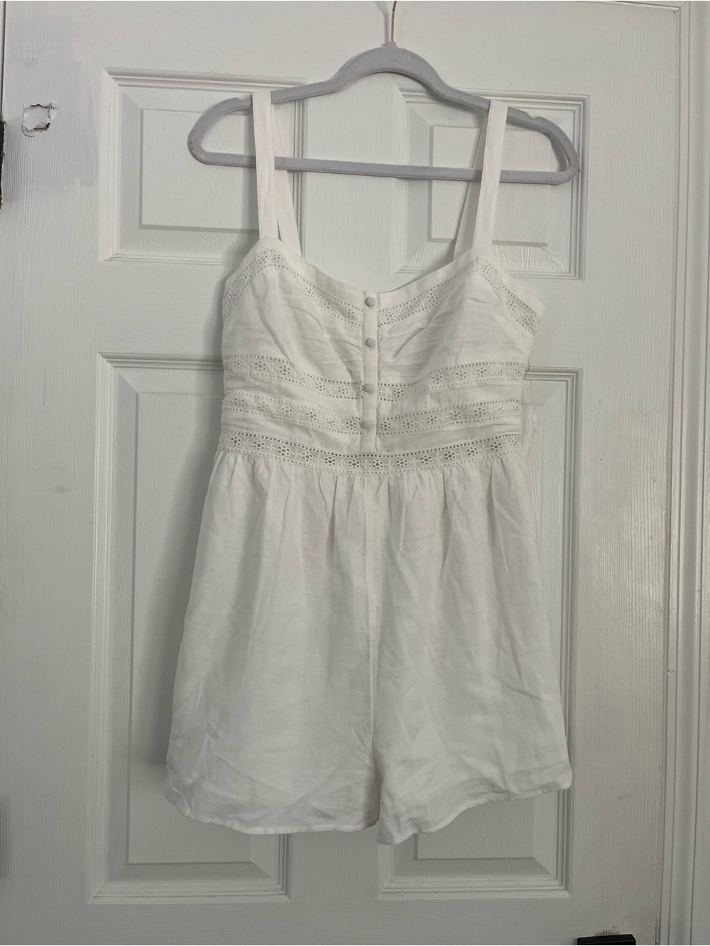 NWT American Eagle White cotton Eyelet Romper